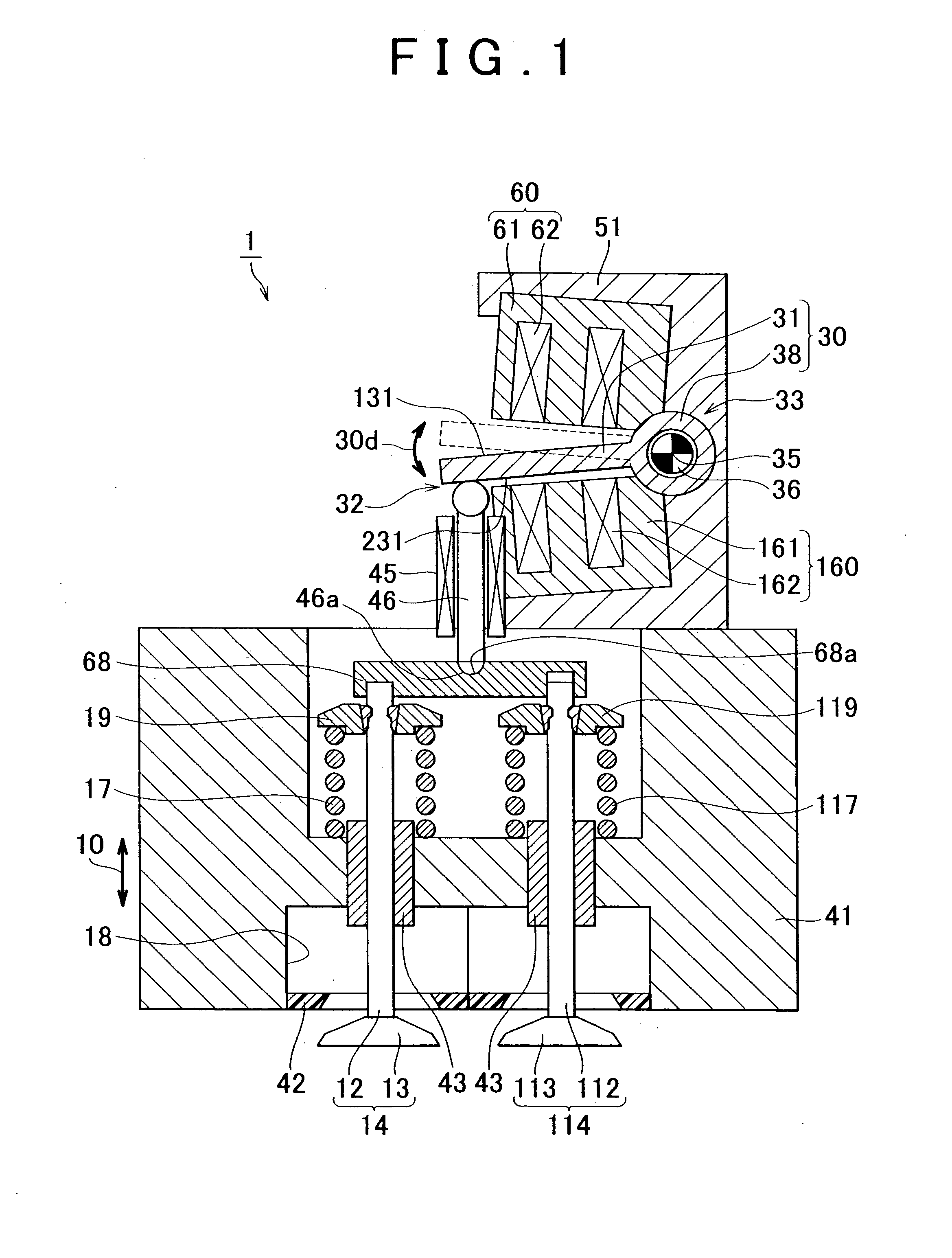 Electromagnetically driven valve