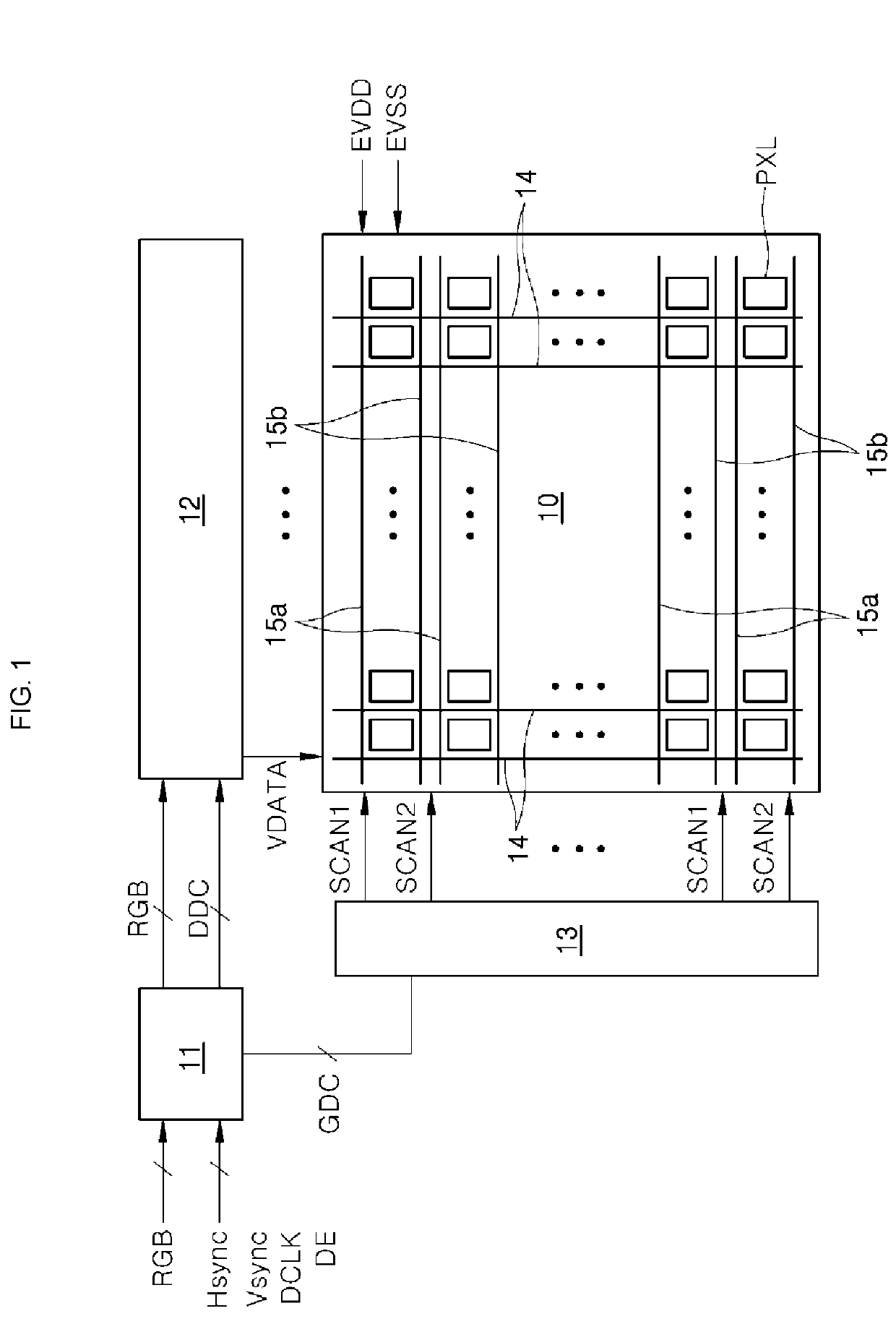 Thin film transistor array substrate and organic light emitting display device having same