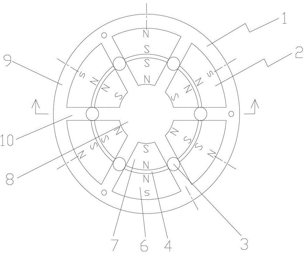 Annular porous nano magnetic bead separator and mounting method thereof