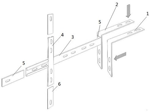 L-shaped clamp-adopted steel pipe signboard stretchable frame