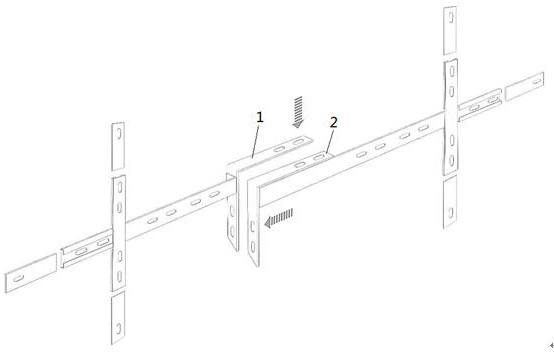 L-shaped clamp-adopted steel pipe signboard stretchable frame