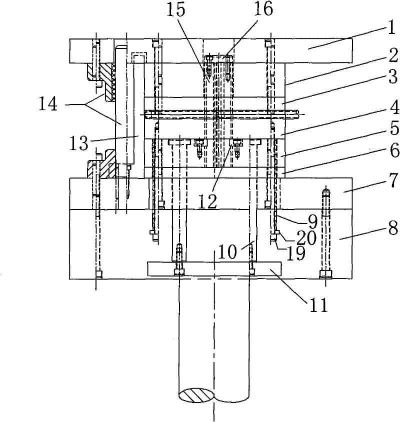 Tooth shape processing and molding method of hollow pipe fitting and special mold thereof