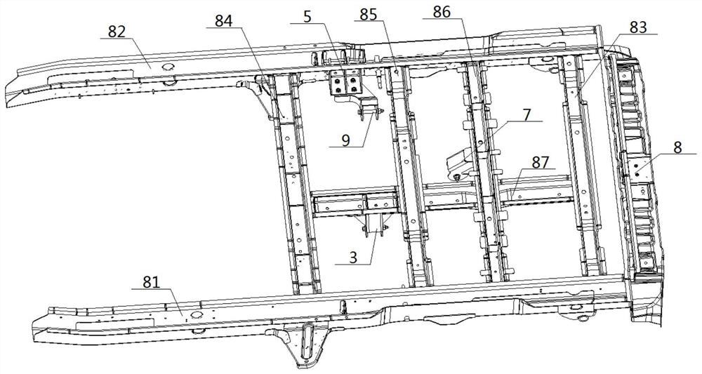 A multi-suspension external connection system on an electric vehicle