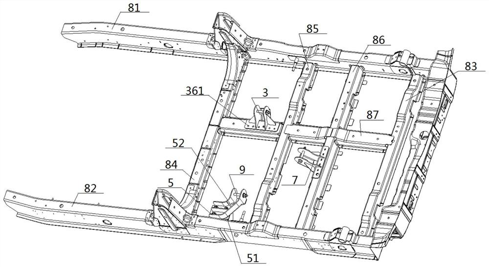 A multi-suspension external connection system on an electric vehicle