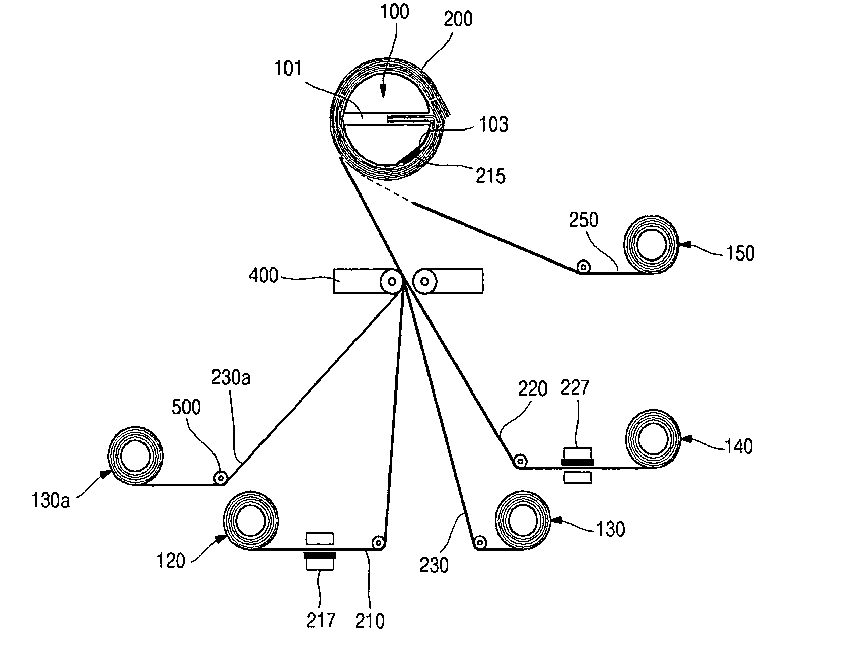 Electrode plate winding device and rolling method for cylinder type battery