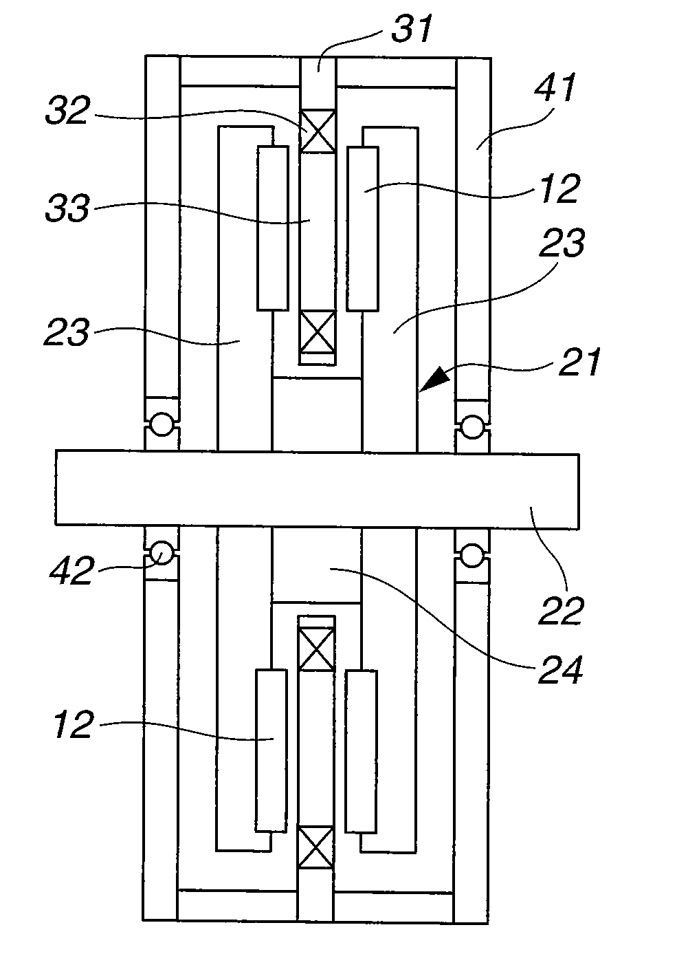 Rotor for axial gap-type permanent magnetic rotating machine