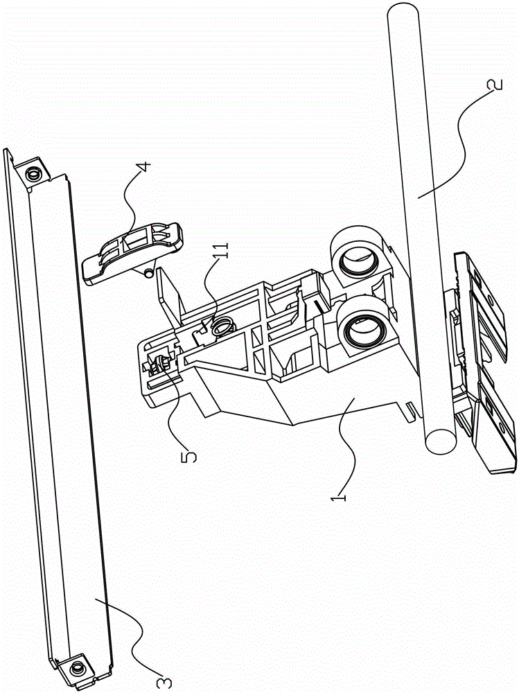 A guiding mechanism for the horizontal movement of the printing carriage