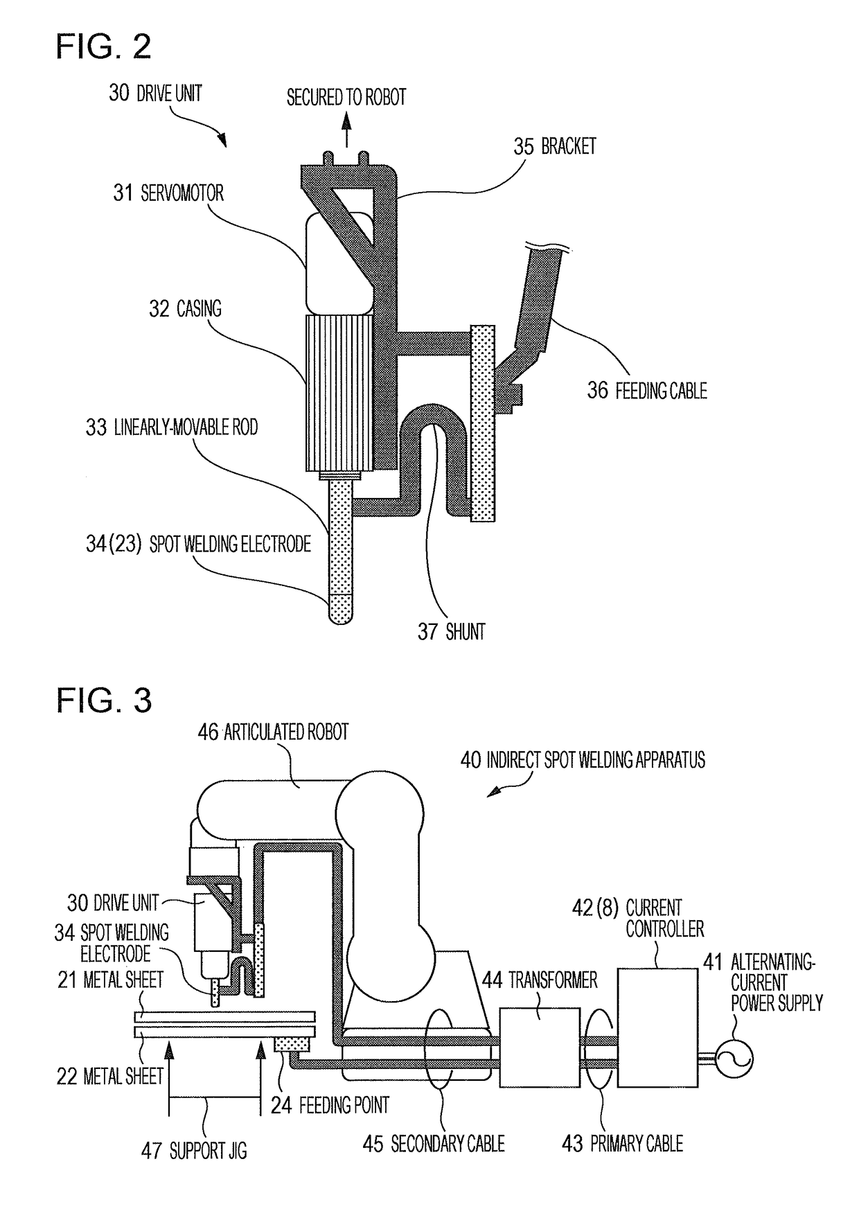 Indirect spot welding apparatus