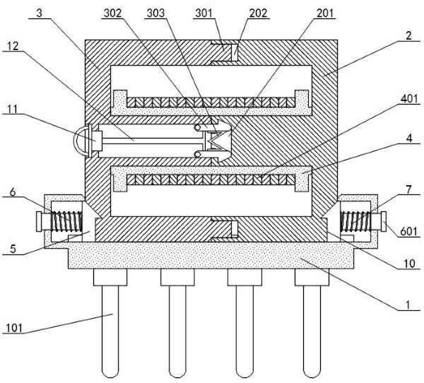 A modular assembled electronic transformer