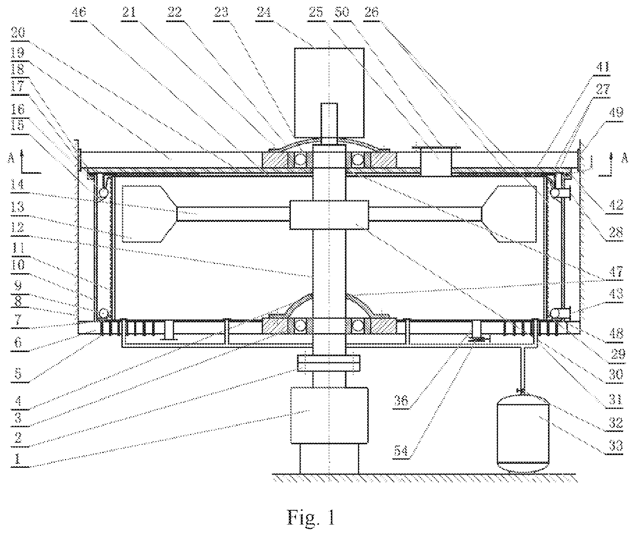 Device and method for reducing wind resistance power of large geotechnical centrifuge