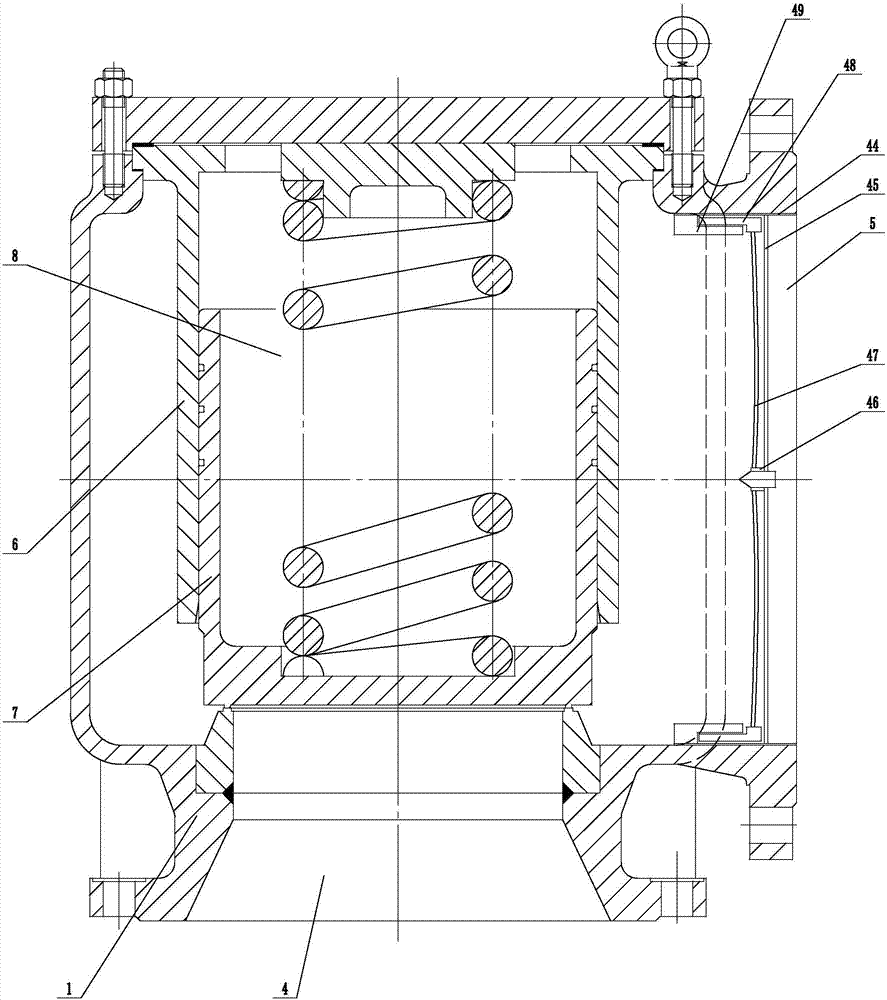 Double-control angle type safety valve