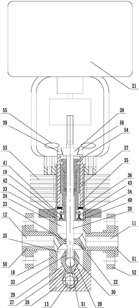 Double-control angle type safety valve