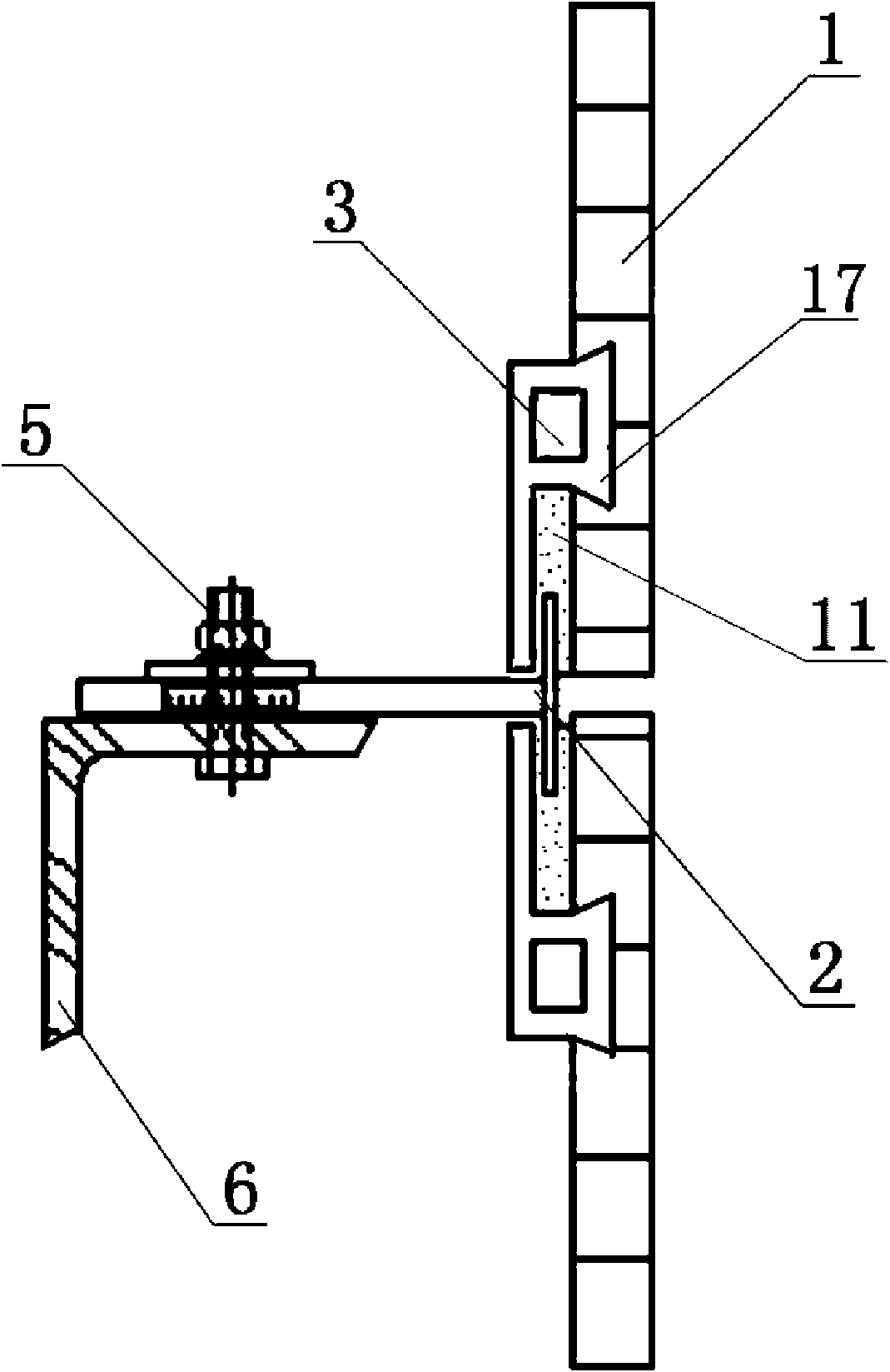 Drily hung vitrolite wall surface decoration system and construction method thereof