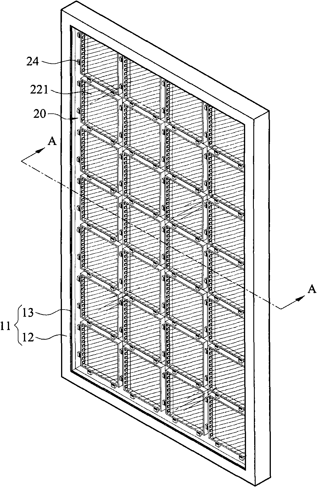 Light box structure with modular light source and modular light source structure thereof