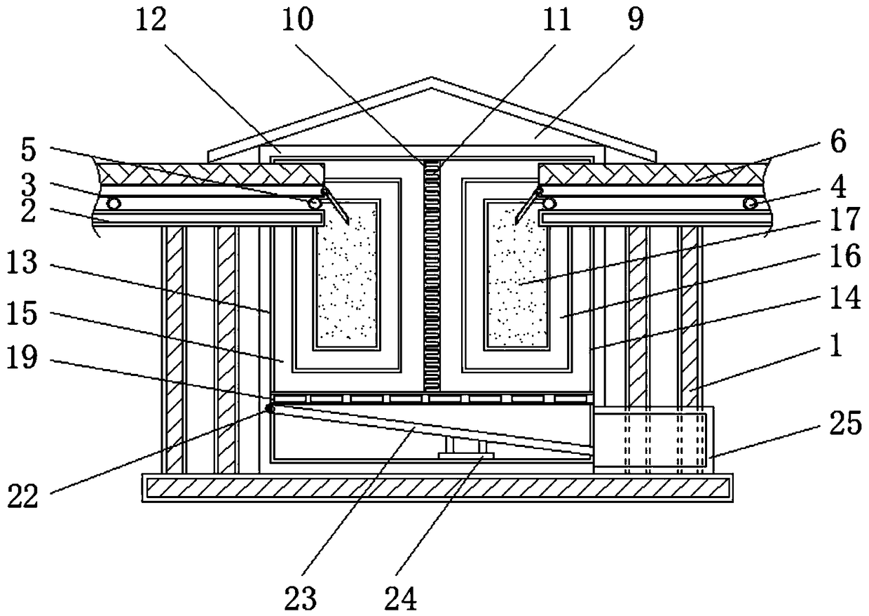 Breeding shed with automatic feed function for type classification livestock breeding