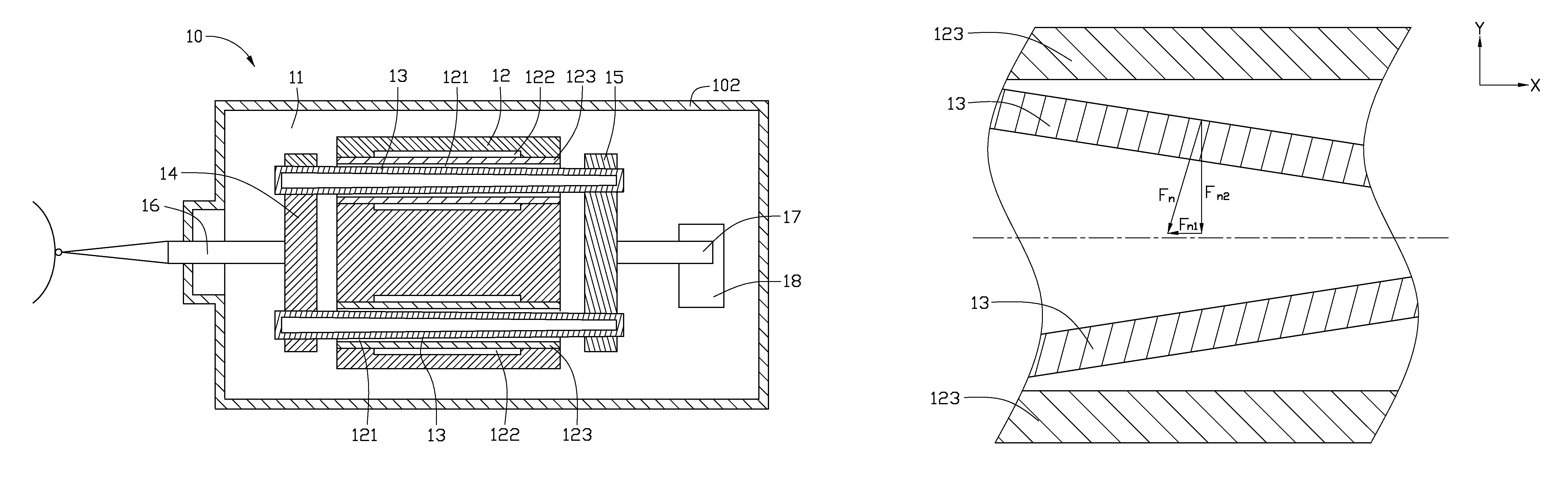 Contour measuring probe for measuring aspects of objects