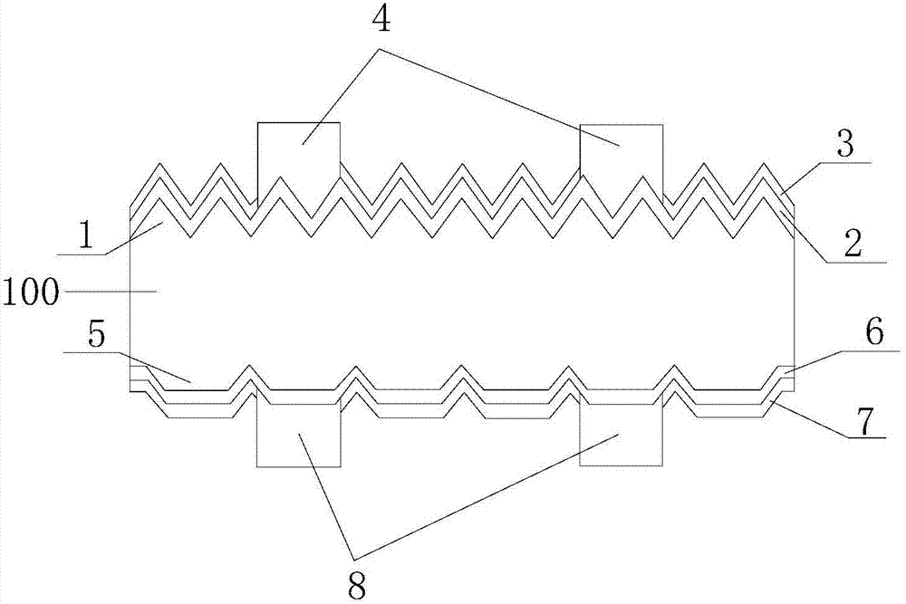 Monocrystalline silicon double-sided solar cell and preparation method thereof