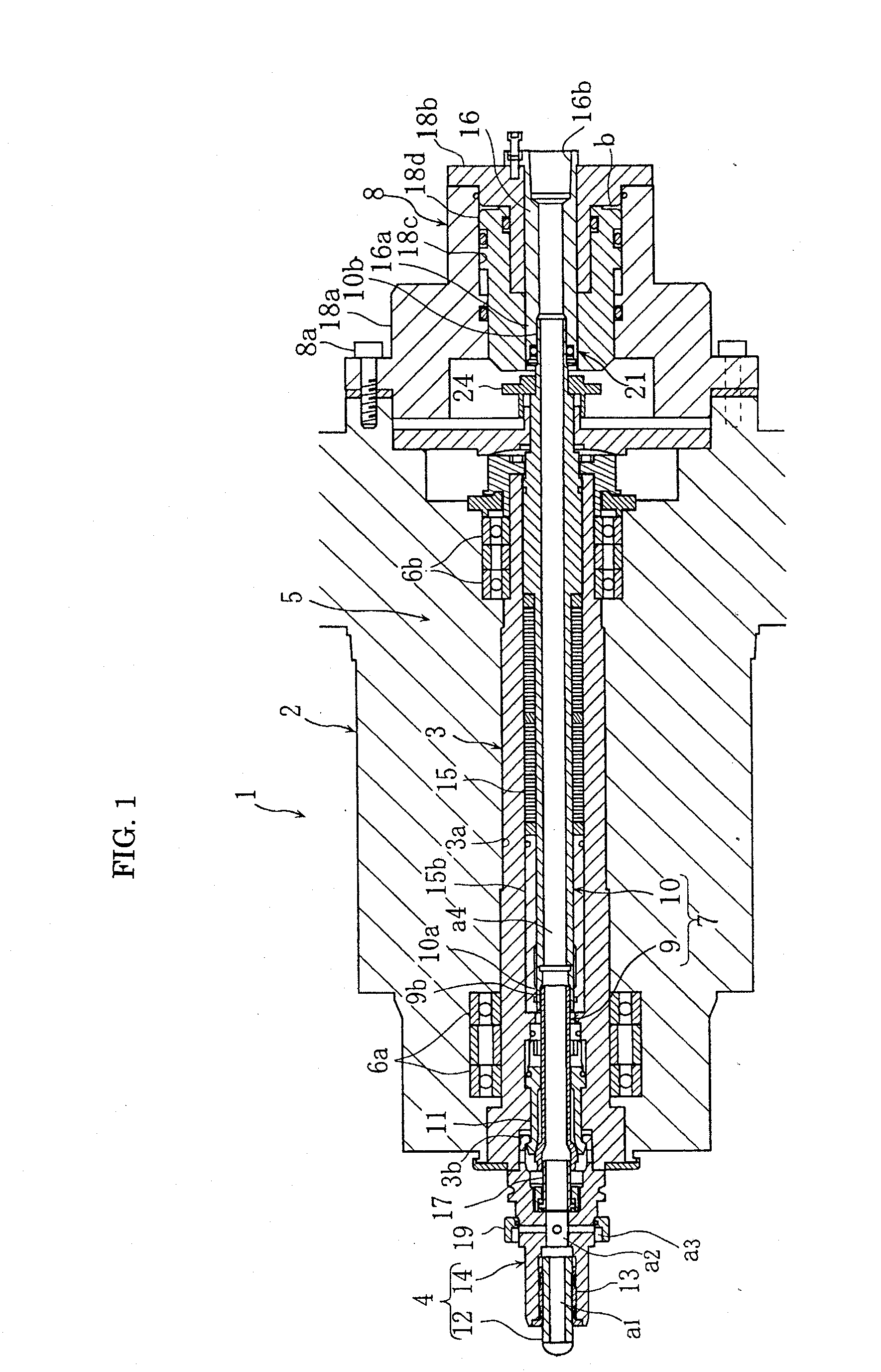 Spindle device of machine tool