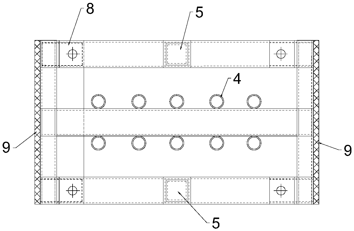 Reserved electricity box hole mould and using method thereof