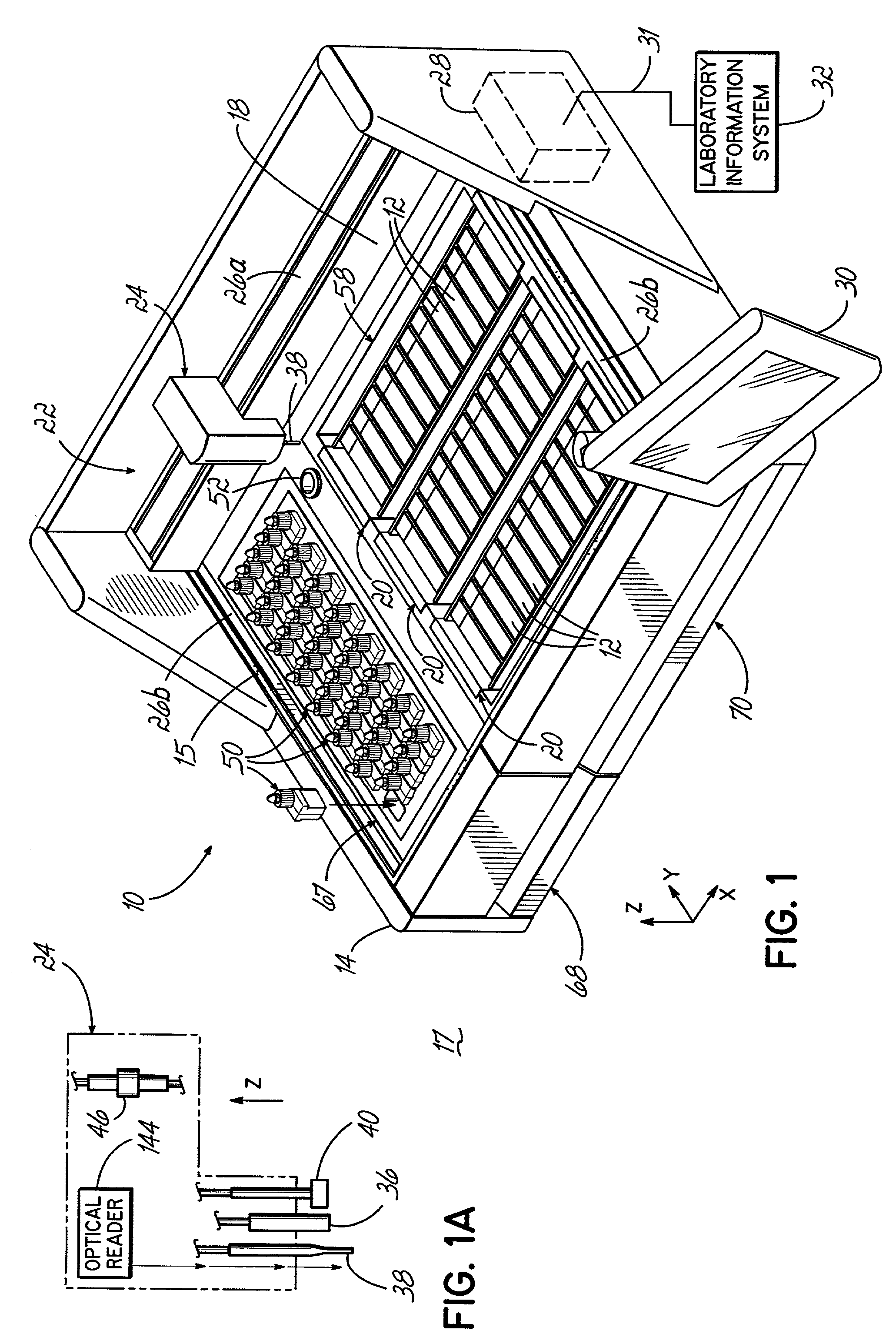 Automated tissue staining system and reagent container