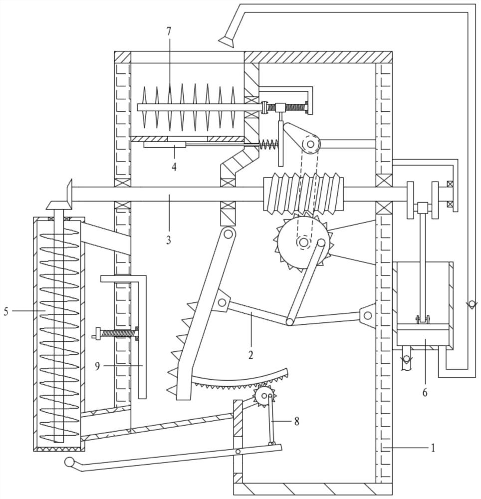 Recycling and crushing treatment machine for plastic products and method of use