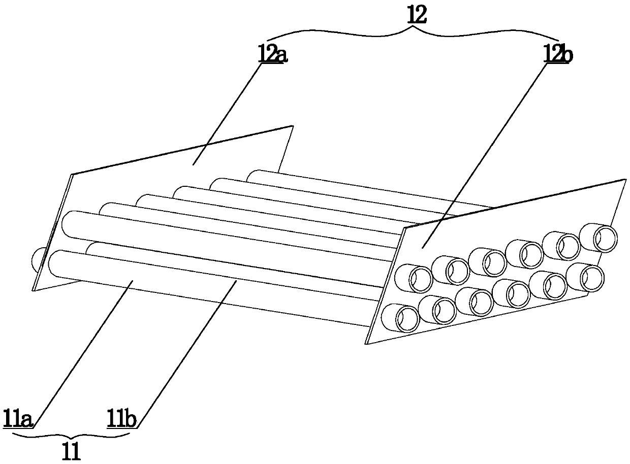 Tubular synergistic layer and desulfurizing tower provided with the same