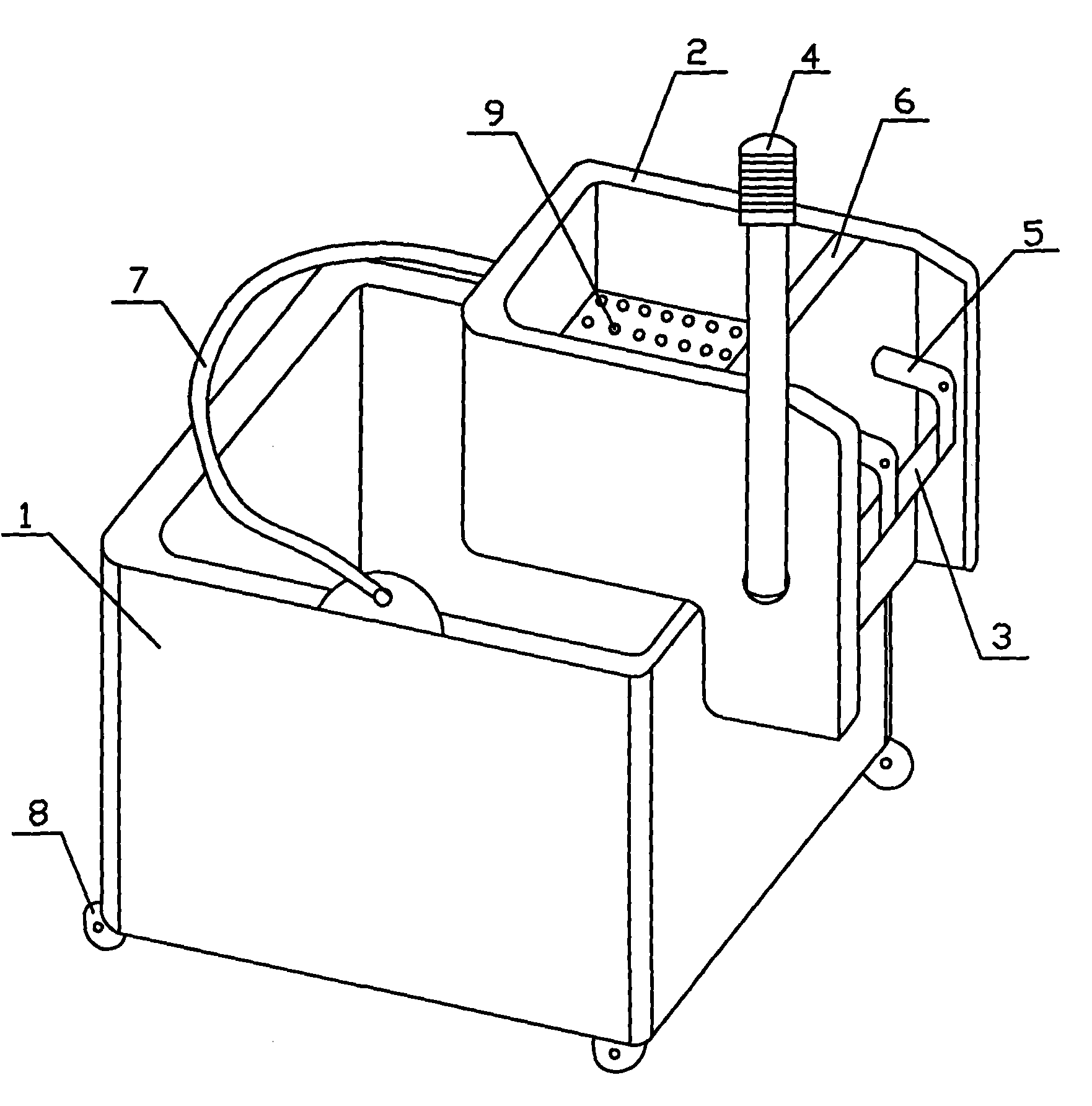 Mop wringing device