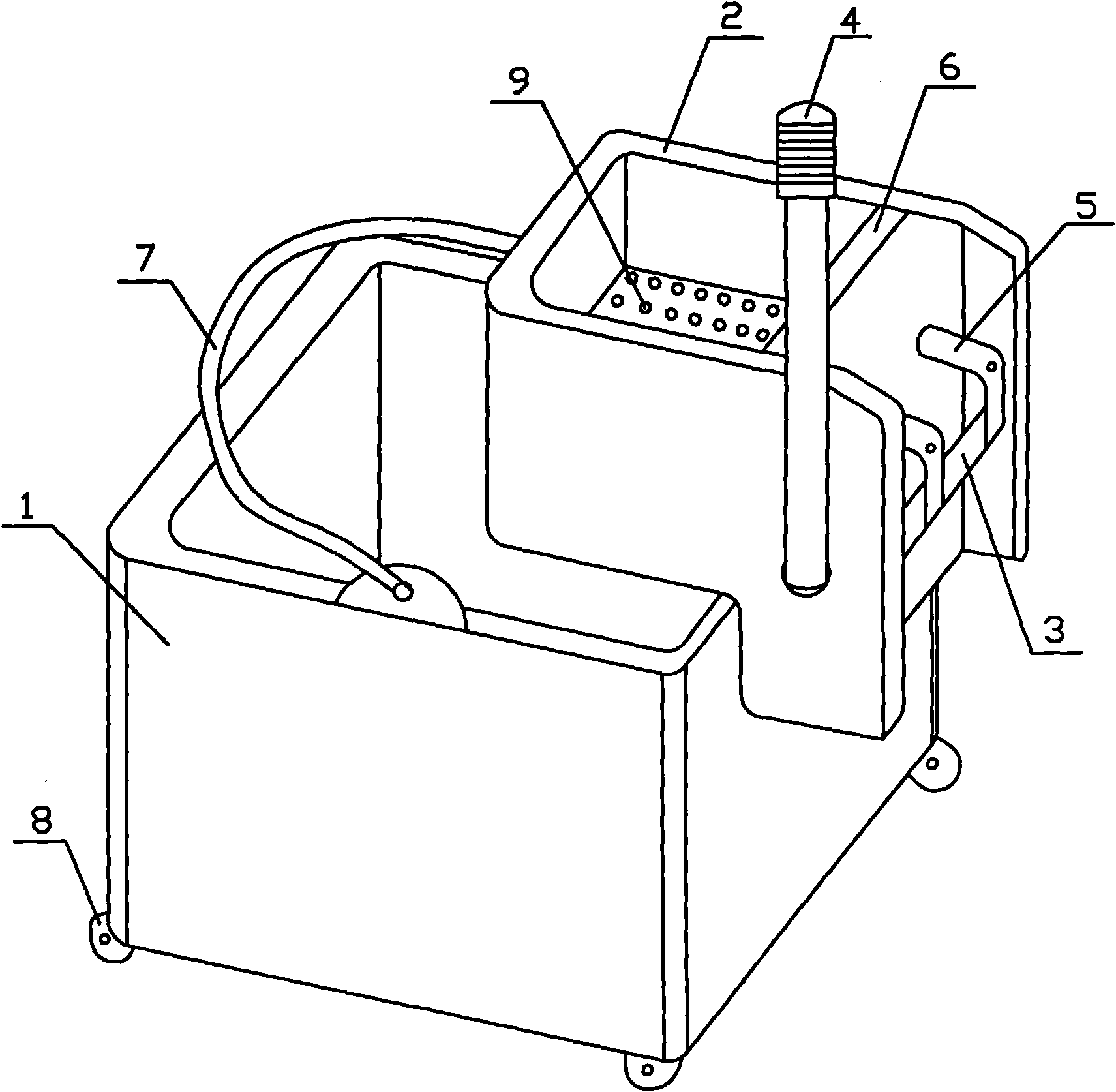 Mop wringing device