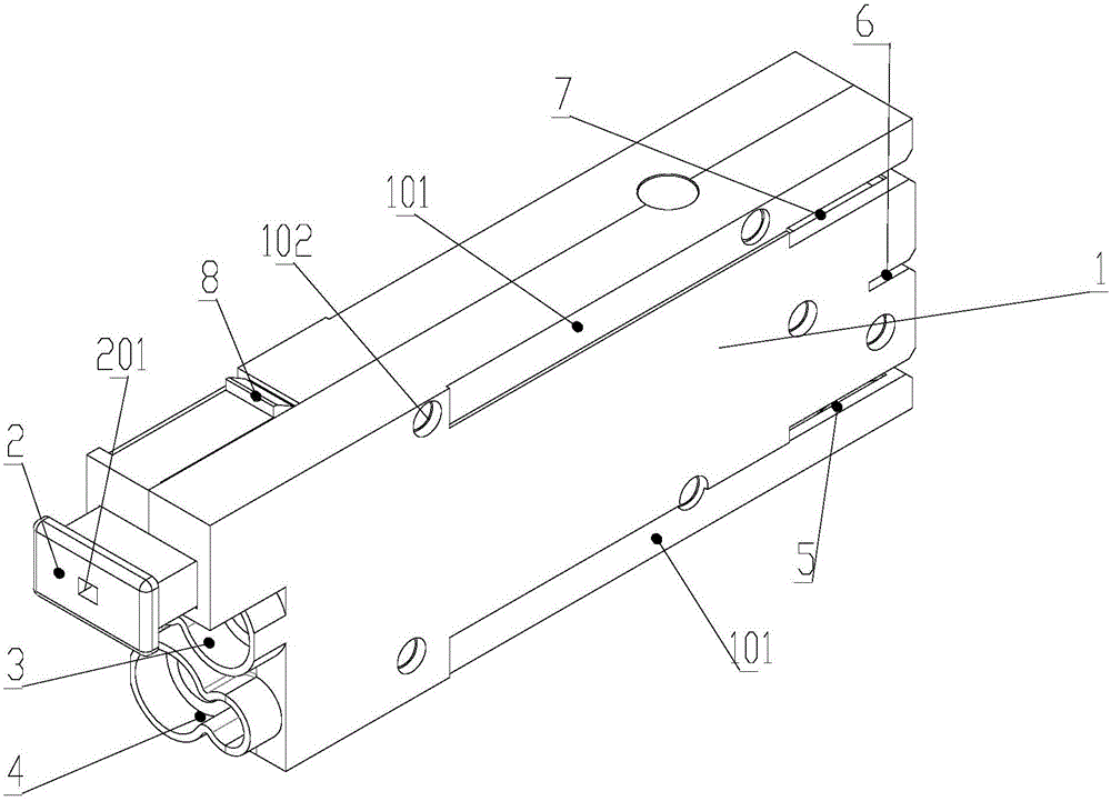 Plug-in type miniature circuit breaker housing installation structure