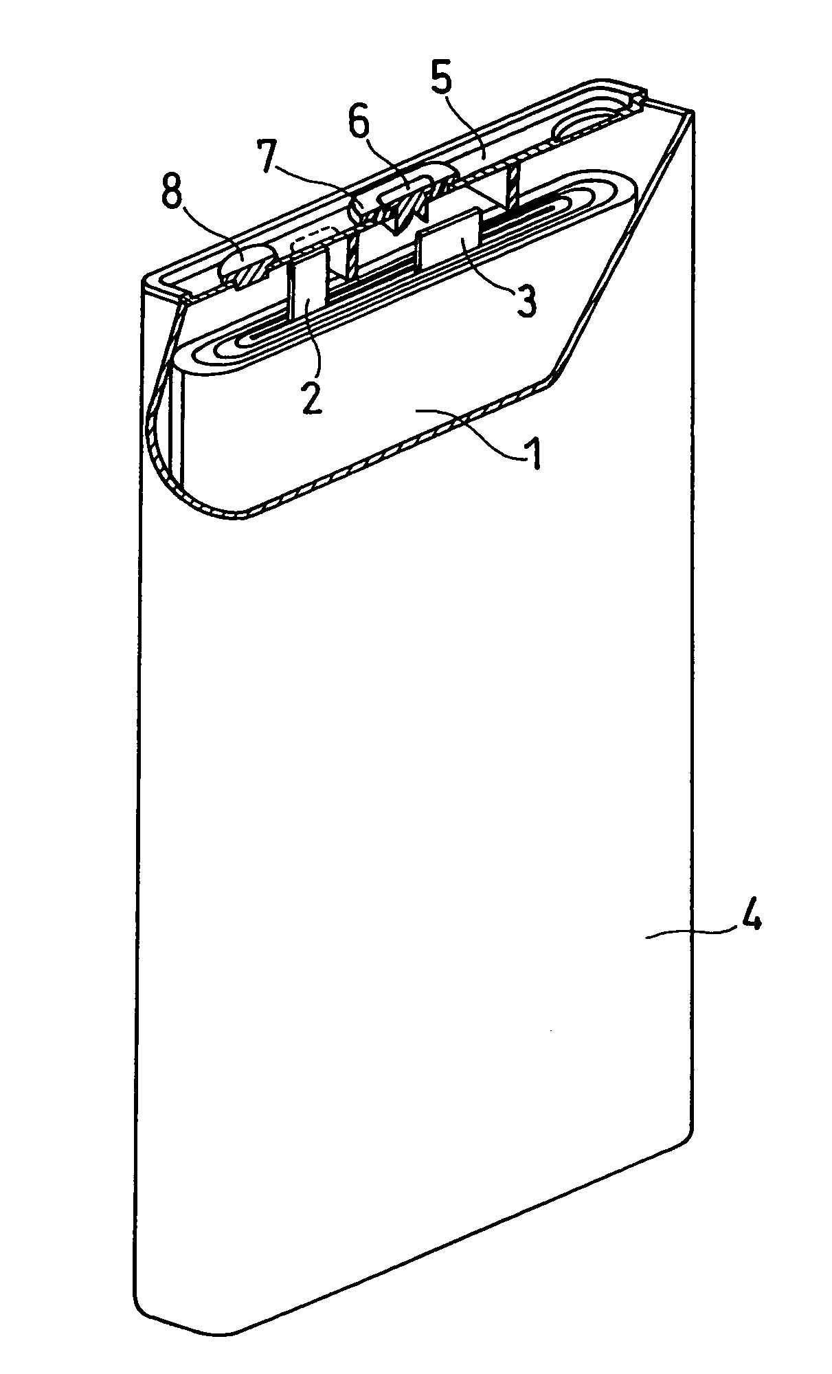 Lithium-ion rechargeable battery with negative electrode material mixture comprising graphite and carbon nano-tubes