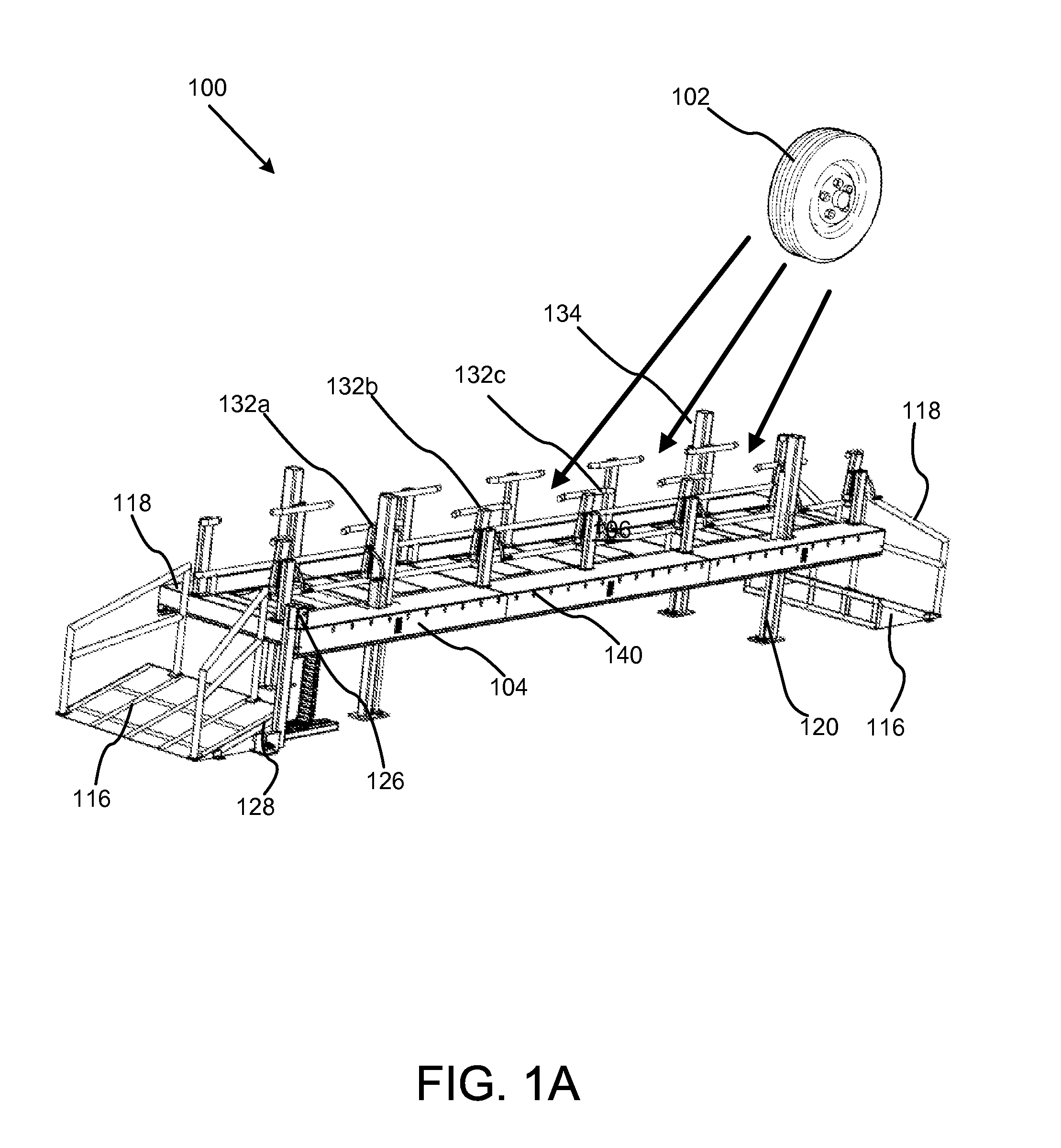 Aircraft maintenance platform for aircraft tire servicing