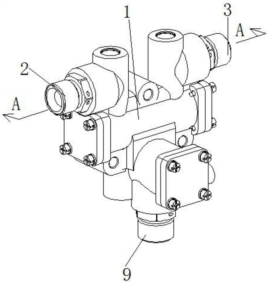 A kind of synchronous valve for balanced discharge of satellite bicomponent propellant parallel storage tanks and its application