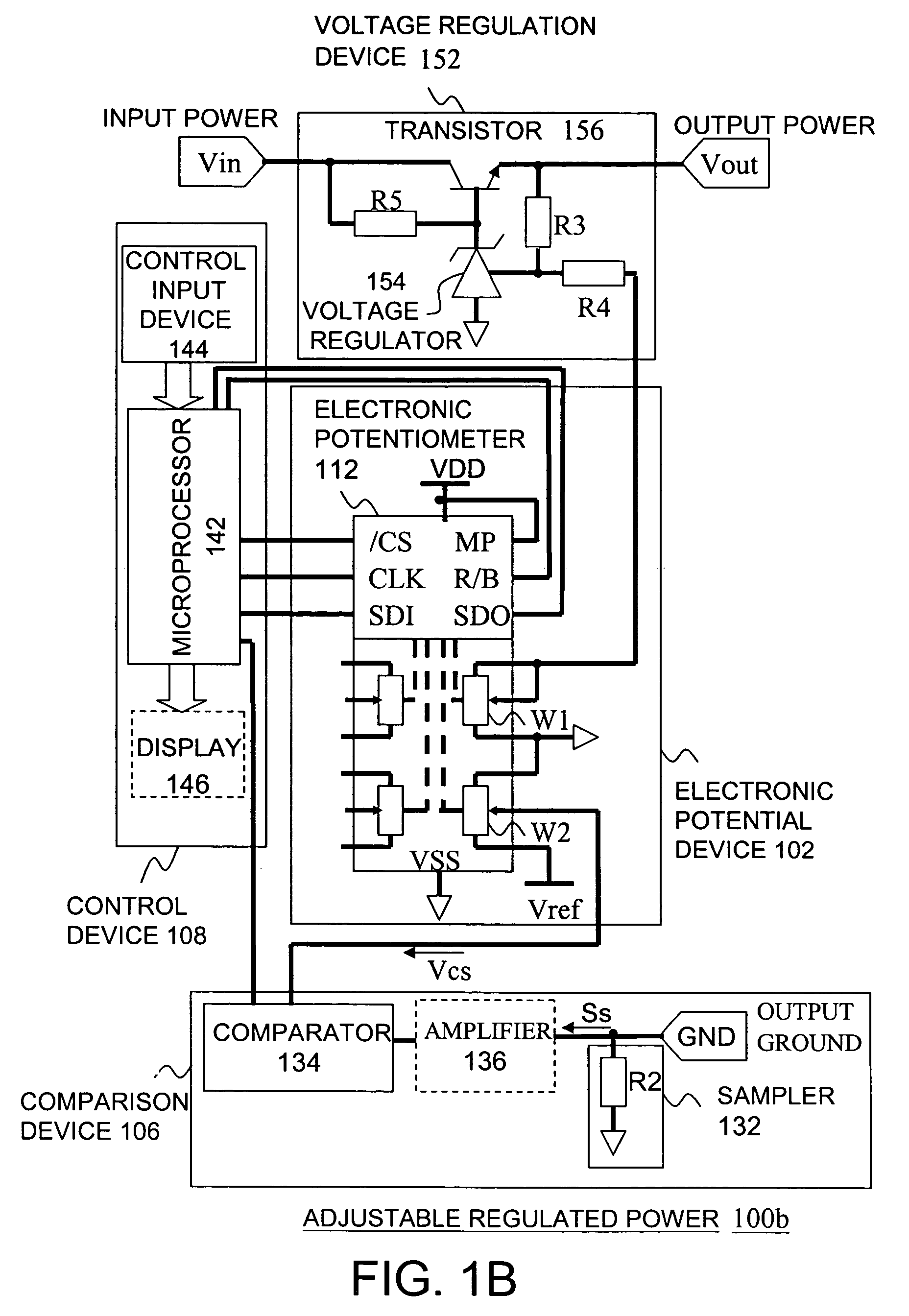 Adjustable regulated power device