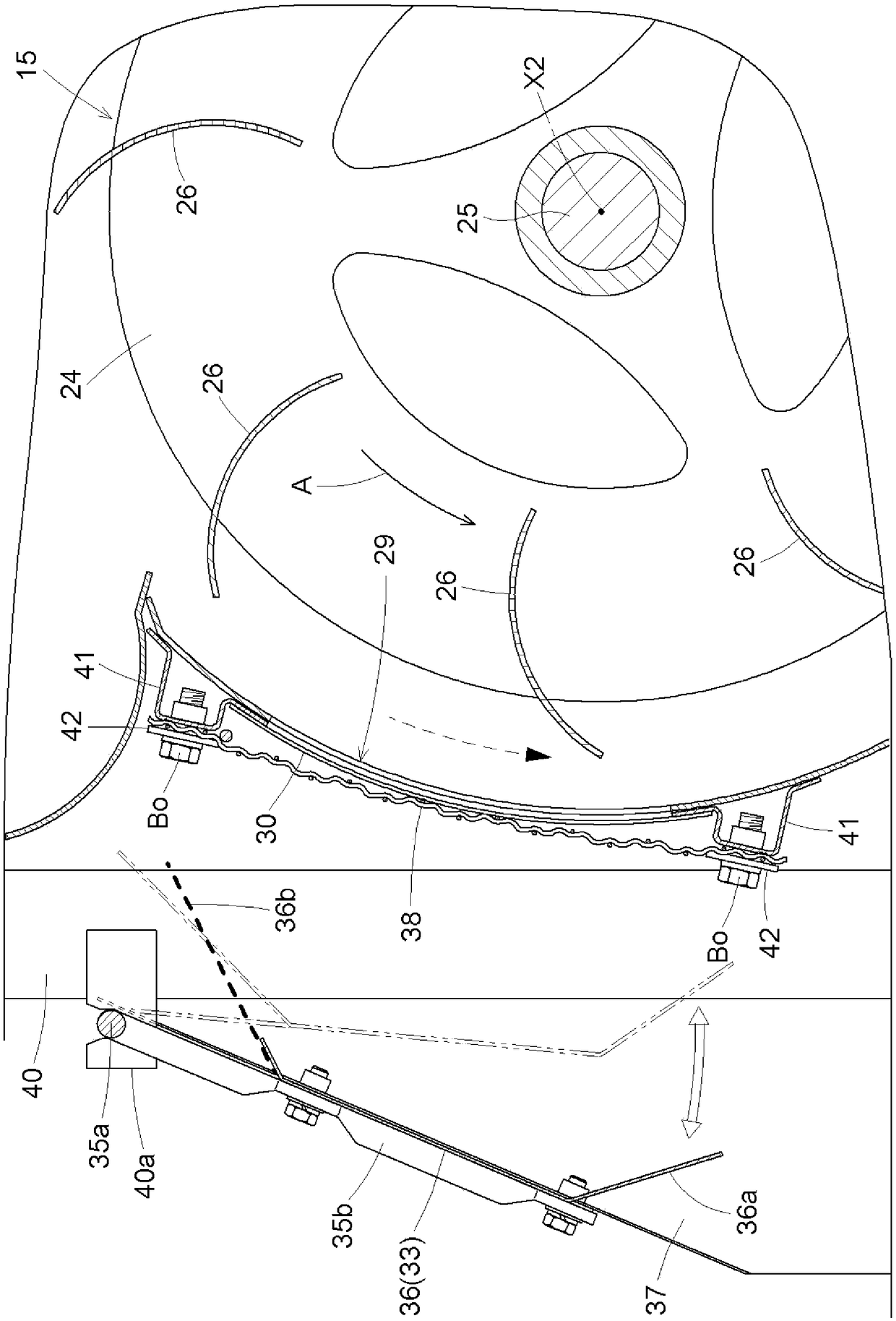 Threshing device