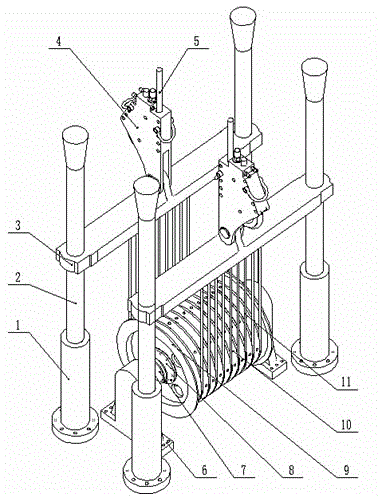 Tension balancing and auto-adjusting device for winding ropes