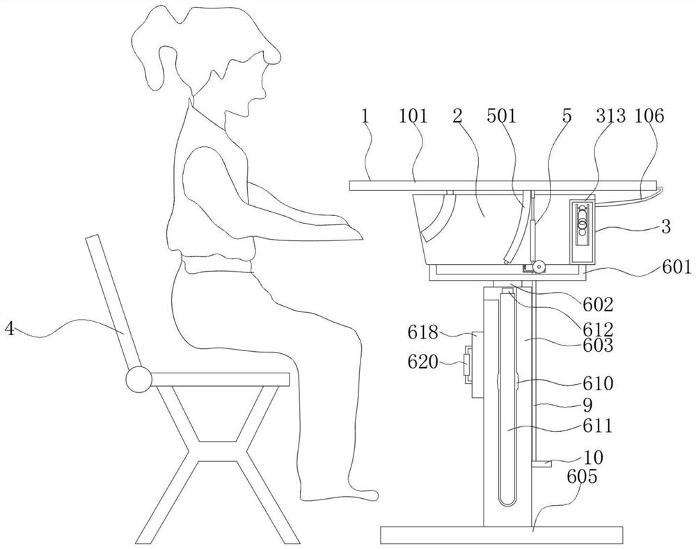 Desk capable of allowing students to have noon break