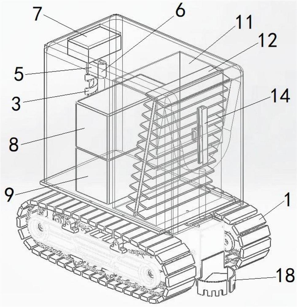 Crawler-type desert tree planting machine