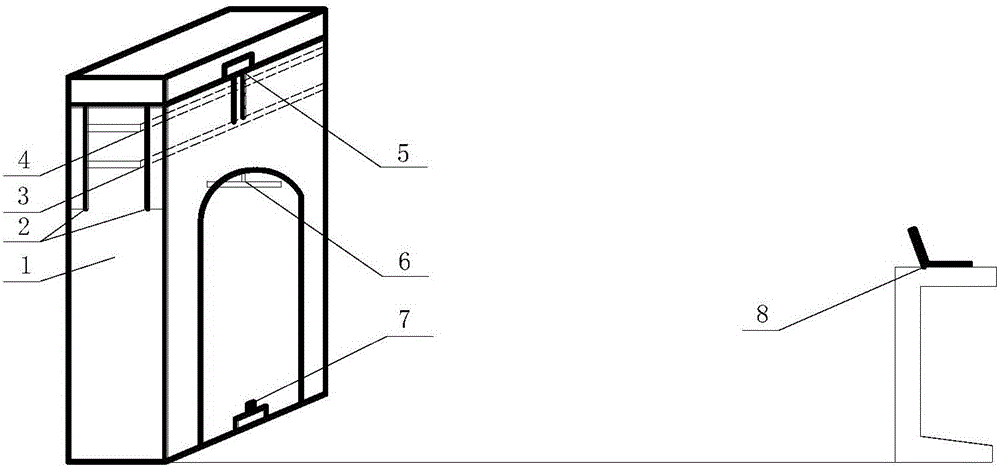 Interactive tunnel roof separation observation experiment teaching device and control method thereof