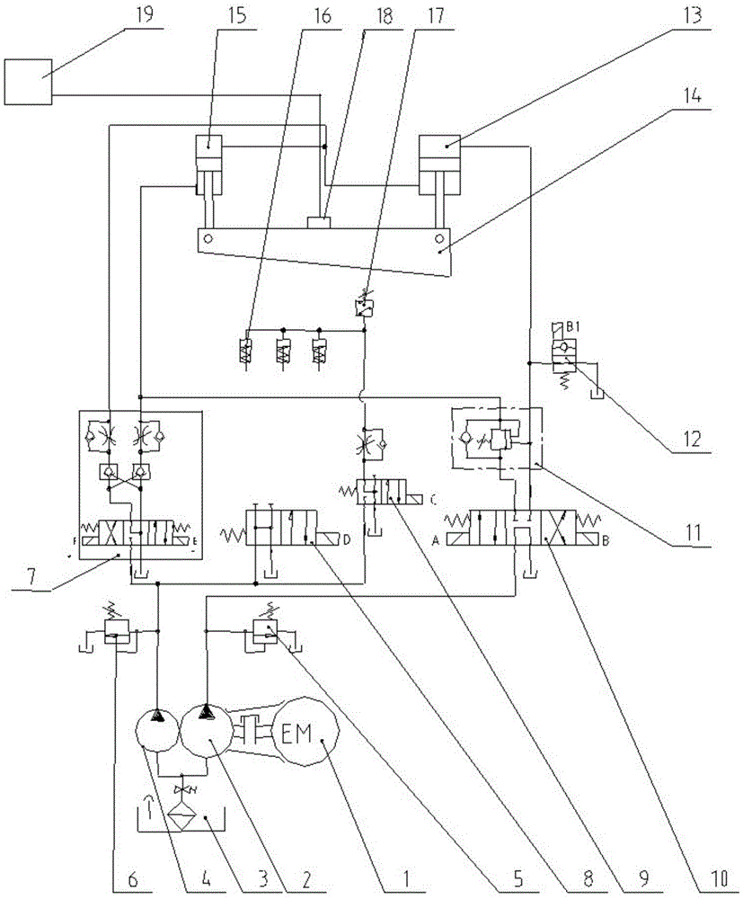 Double-pump plate shearing machine and control method thereof