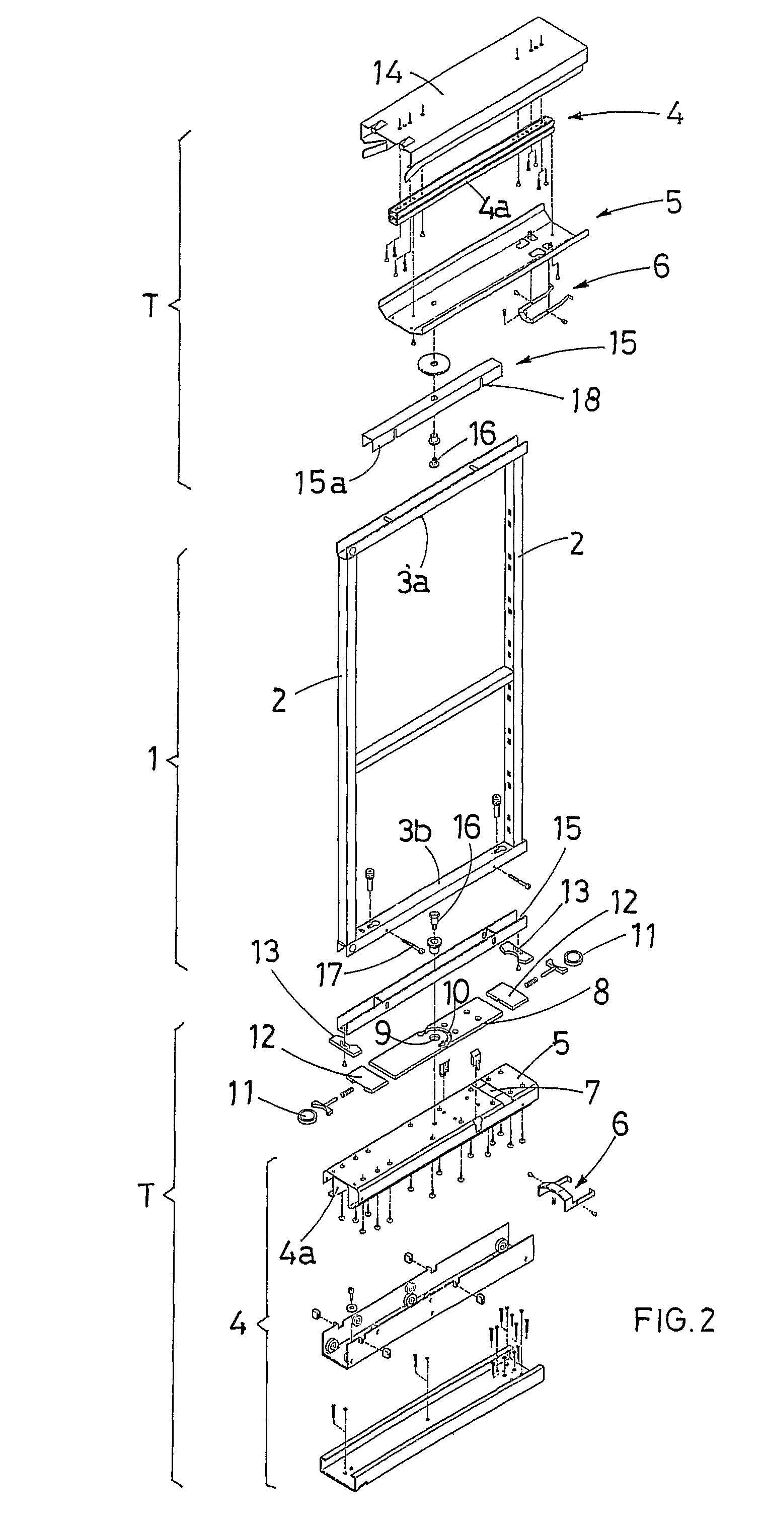 Frame to support pull-out and rotating racks for cabinets