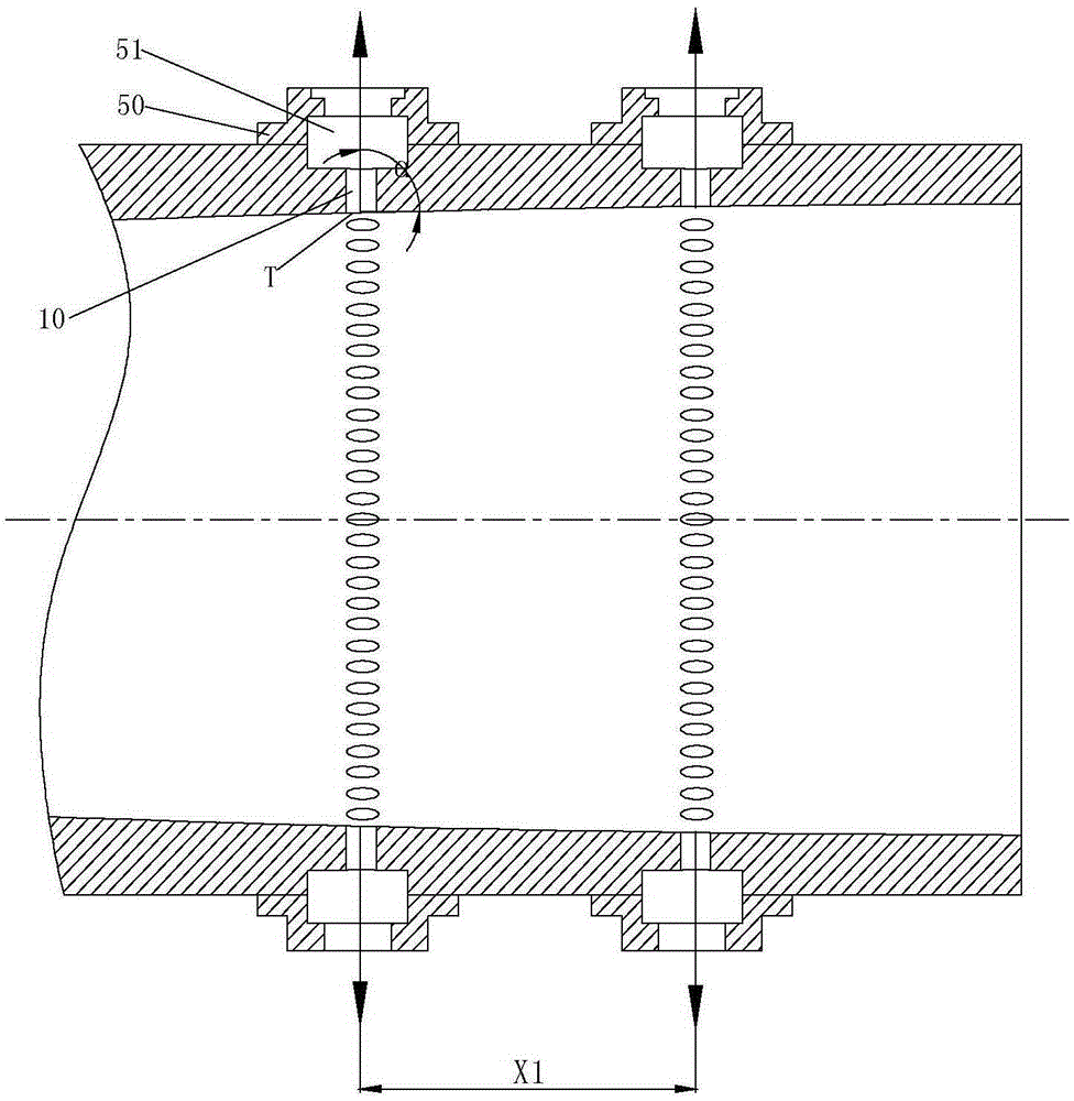 Method for enlarging static test area of ​​hypersonic silent nozzle and hypersonic nozzle