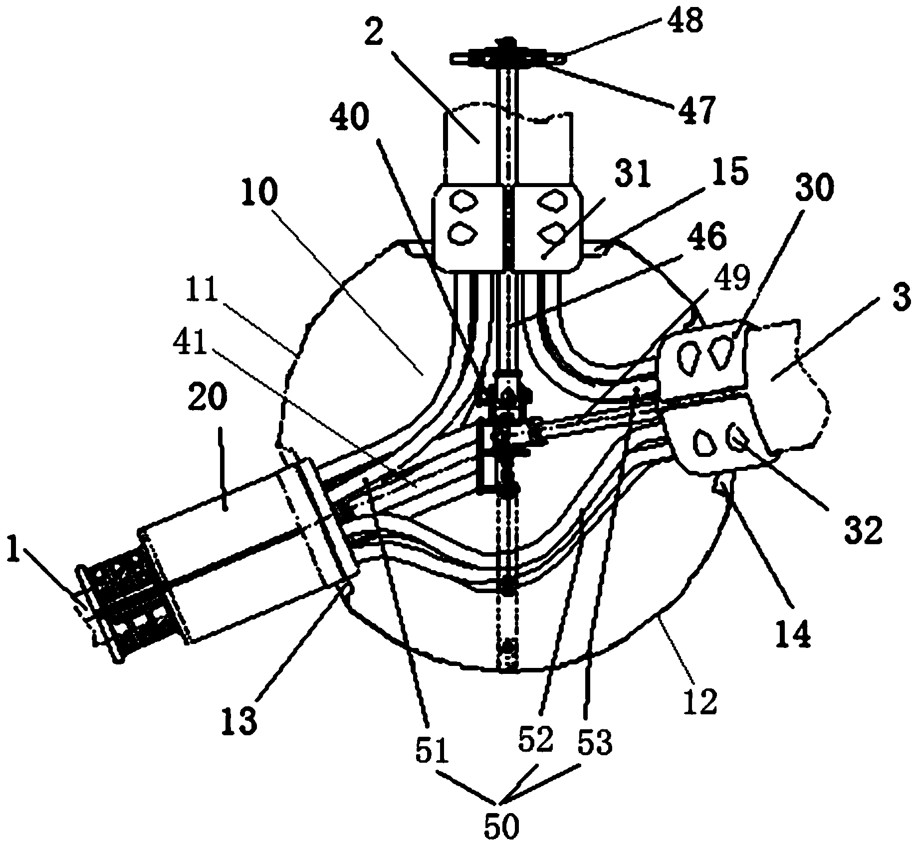 Sleeve and tubular busbar bridging overcurrent fitting for 800kV convertor station