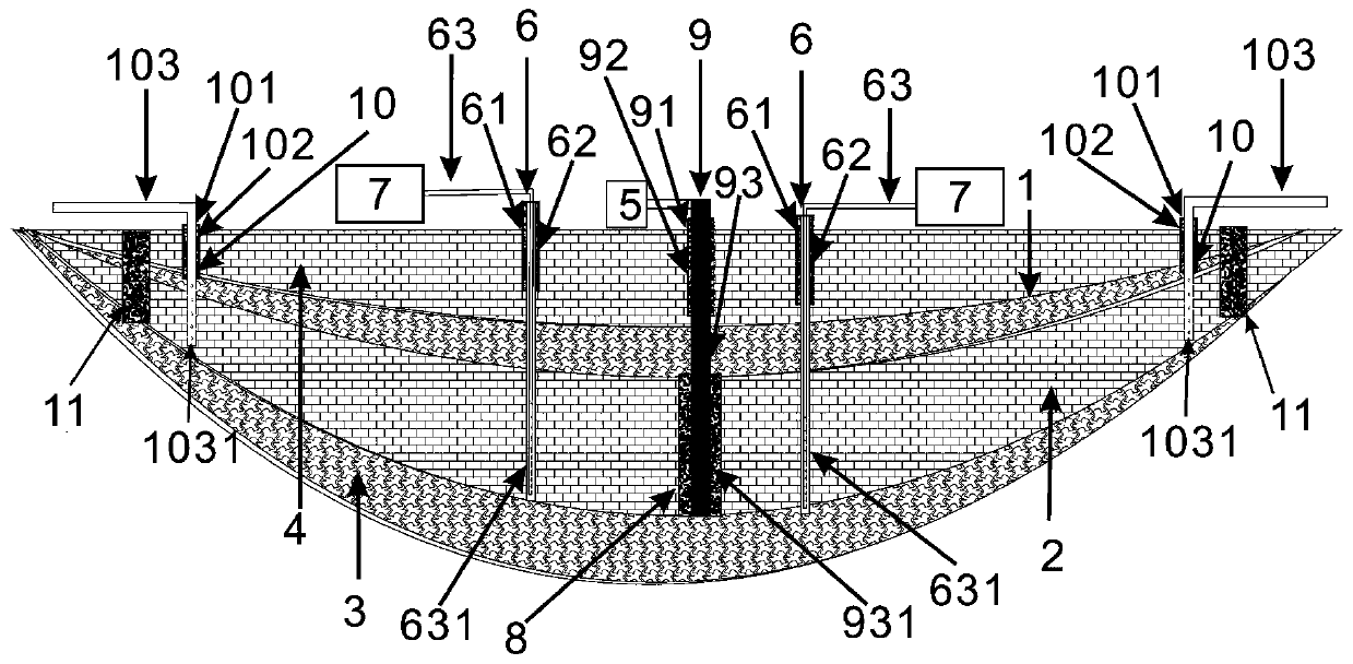 Closed underground brine mining system and construction method thereof