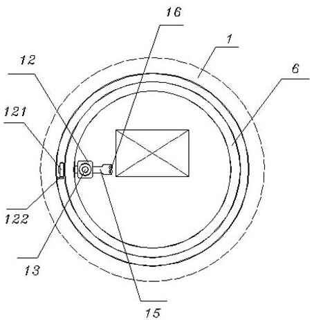 Packaging film winding device with adjustable winding direction