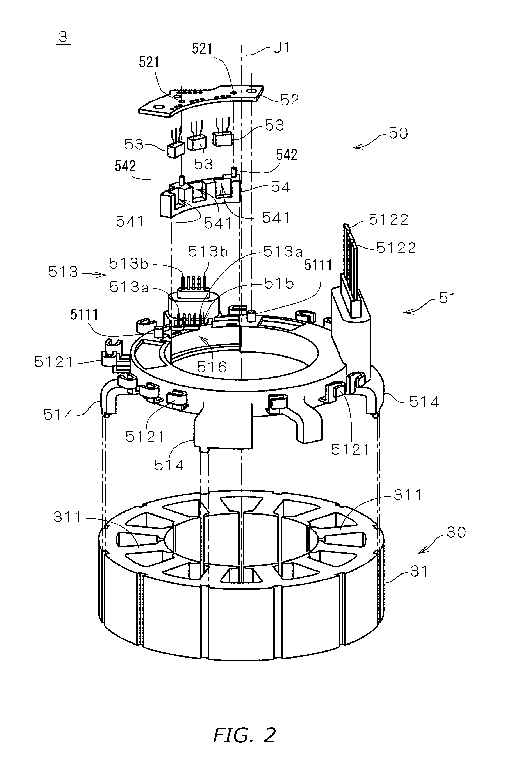 Busbar Unit, Electric Motor and Electrohydraulic Power Steering System Furnished With the Busbar Unit, and Method of Manufacturing the Busbar Unit