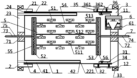 Wall cleaning device for construction powder conveyor