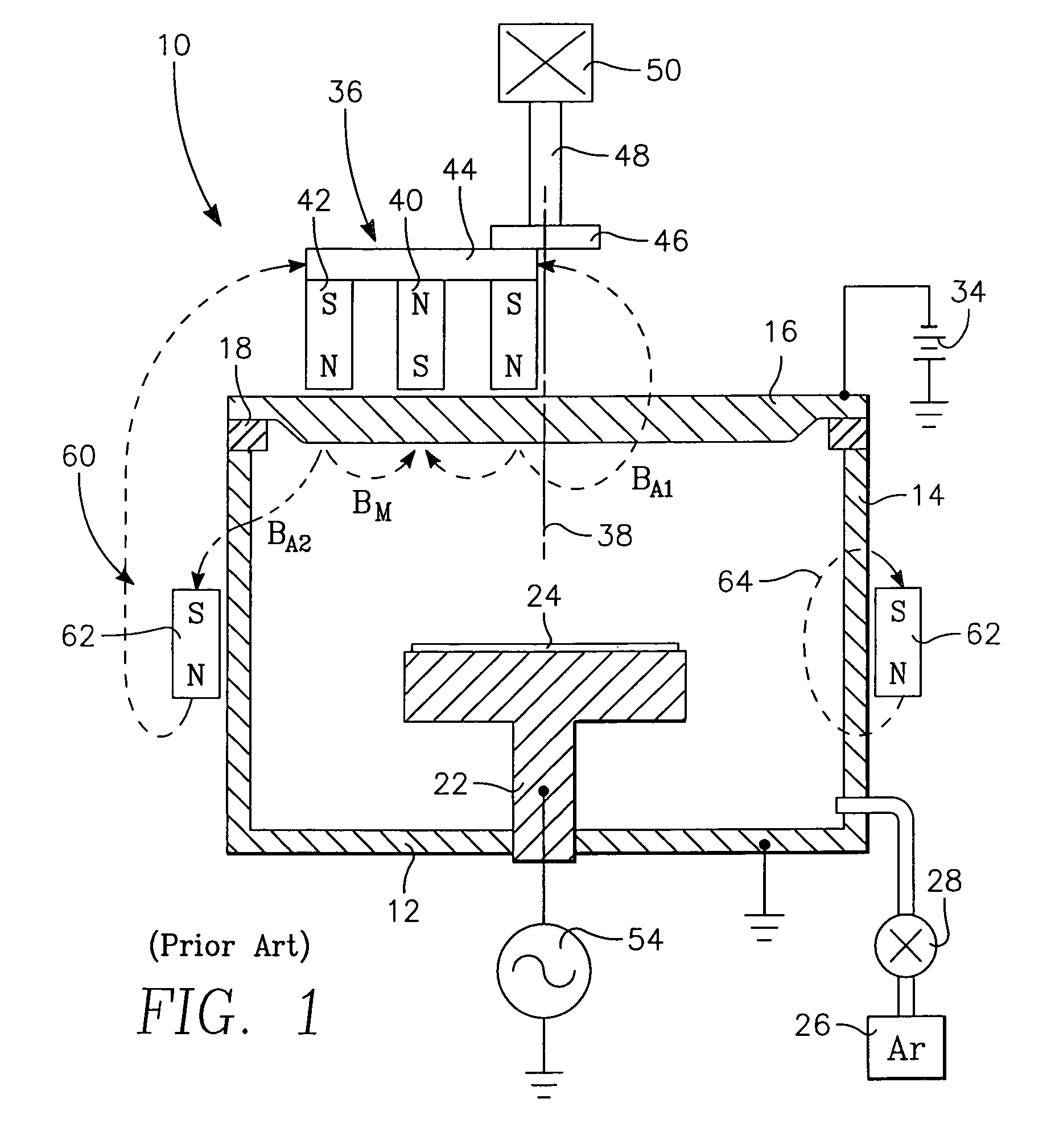 Split magnet ring on a magnetron sputter chamber