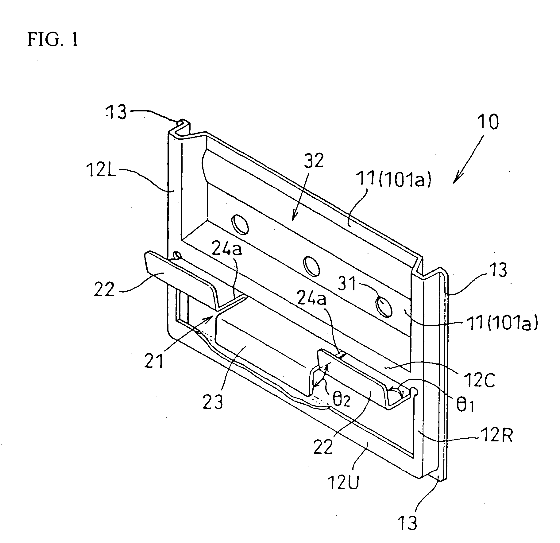 Member and structure for fastening exterior panel