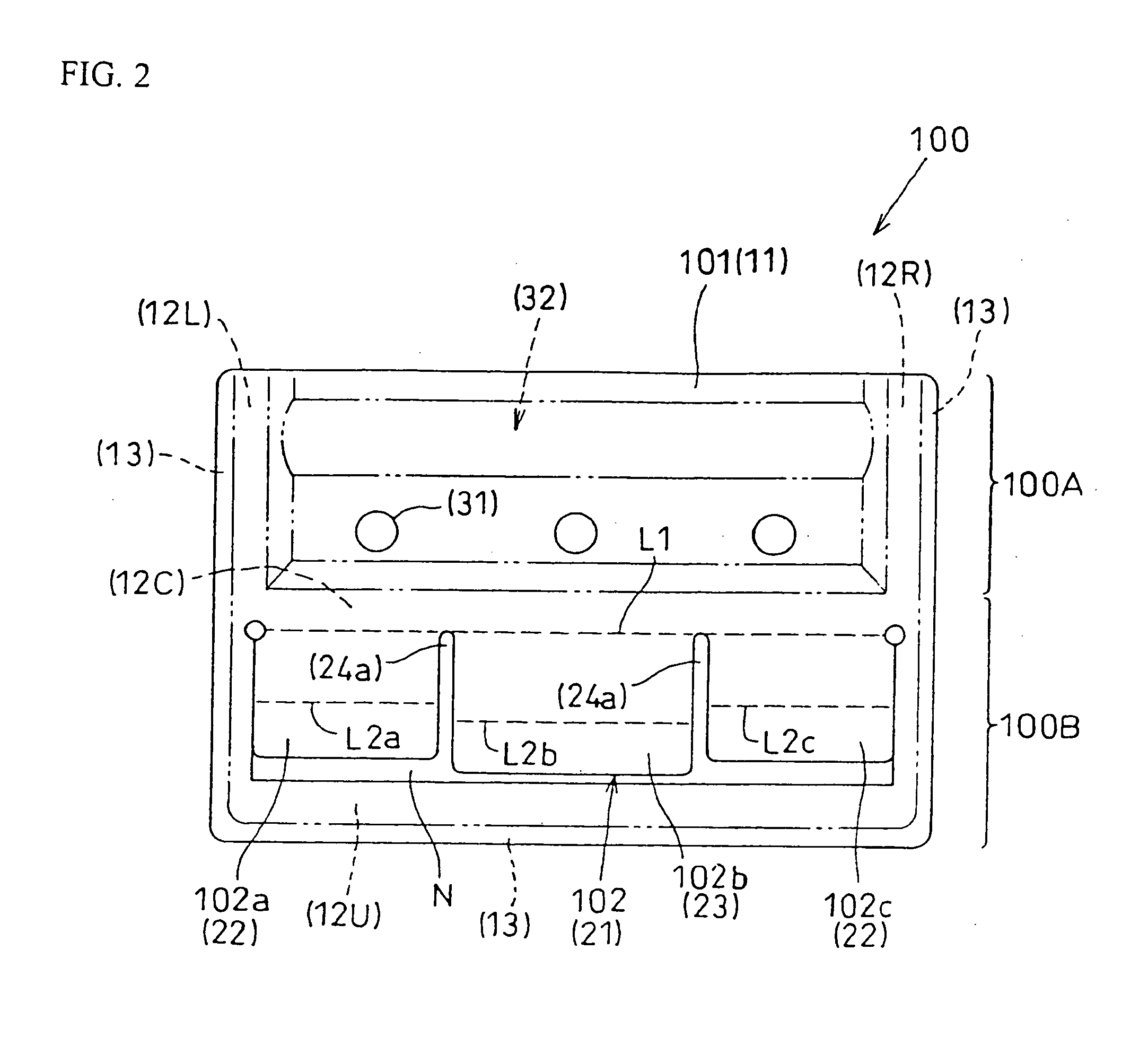 Member and structure for fastening exterior panel