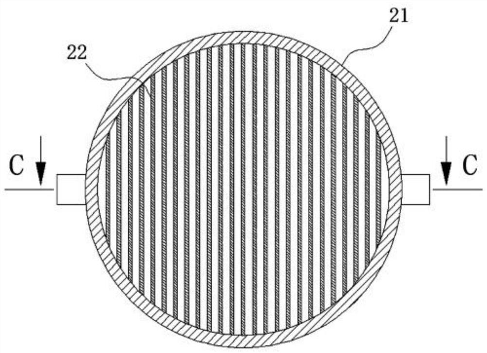 A double-layer mist trapping device for a bent flue gas desulfurization tower